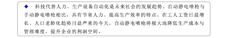 自動靜電噴槍與手動噴槍優勢對比